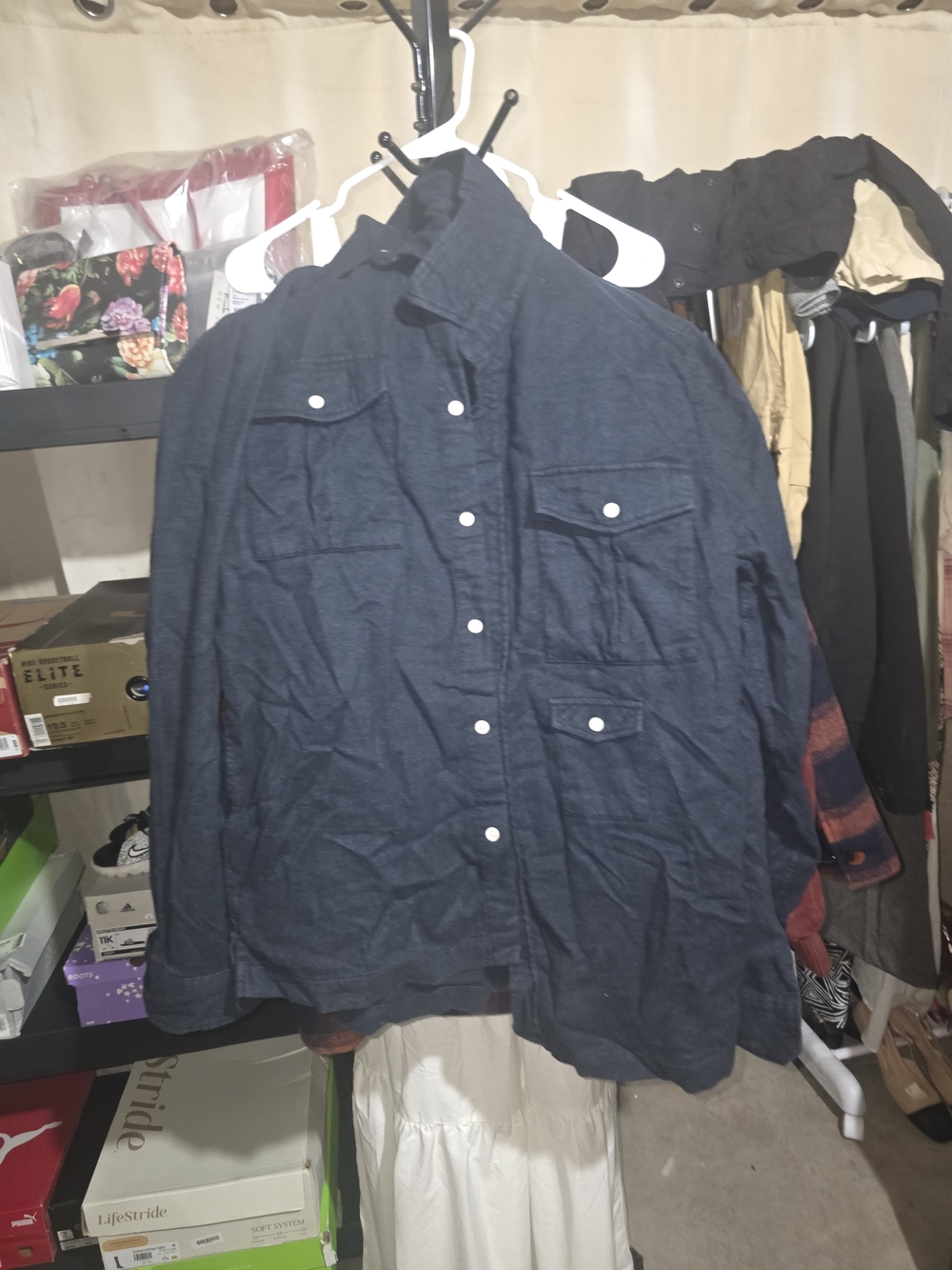 Adriano Goldschmied Dark Navy Button-Up Shirt